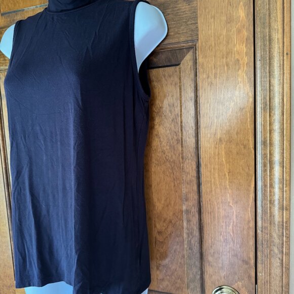 Charter Club Navy Blue Sleeveless Mock Turtle Small - Picture 5 of 12